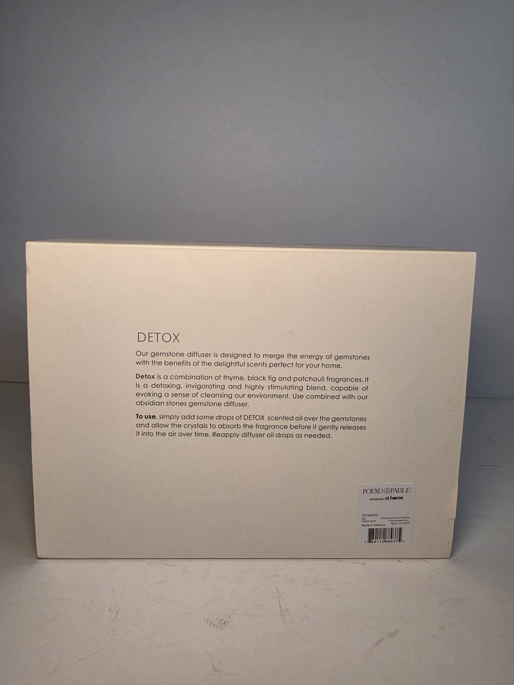 NWT F&F Salt Rock Gemstone Diffuser Set Black Essential Oil Blend Detox Modern - Picture 4 of 7